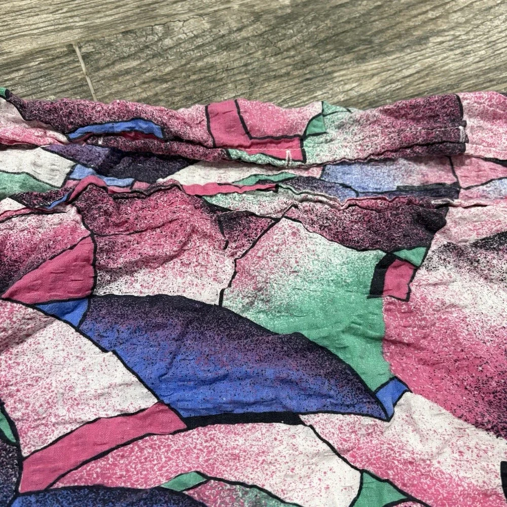 Vintage 80s 90s Standard Size Pillow Case Geometric Splash Colorful 19x25